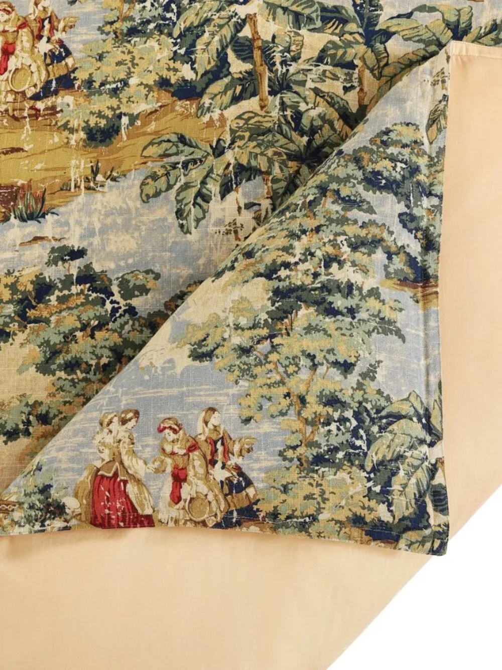 Provence Washed Linen Victorian Print Shabby Elegance Duvet Cover (Queen size)